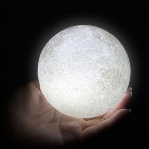3D Ay Gece Lambası Dekoratif 10 cm Beyaz Led