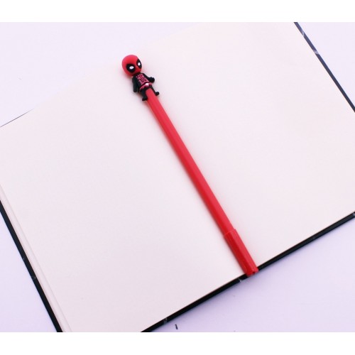 1 adet Kırmızı Deadpool Tükenmez Kalem Siyah Mürekkep