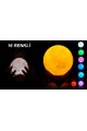 3D Ay Lamba Dokunmatik 16 Renk  Kumandalı Şarjlı 13 Cm Çap