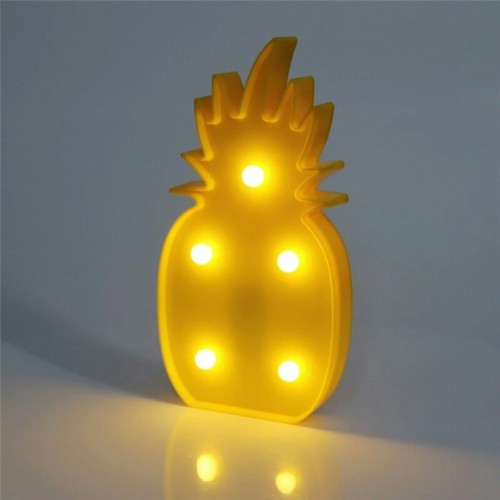 3D Led Işıklı  Ananas Masa Duvar Gece Lambası