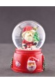 Noel Baba ve Çam Ağacı Temalı Mini Boy Işıklı  Yılbaşı Kar Küresi 6.5 cm E