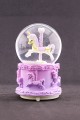 Mor Unicorn Kar Küresi Işıklı Müzikli 12 cm ve Mor Atlıkarınca Set