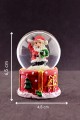 Merry Christmas El Sallayan Noel Baba Temalı  Mini Boy Işıklı Kar Küresi 6,5 cm 1