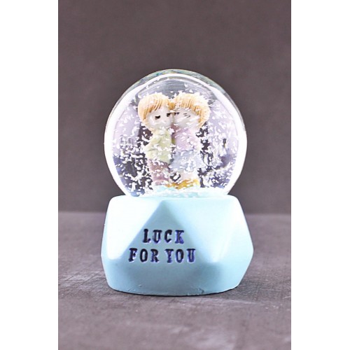 Sevgiliye Luck For You Temalı Mini Boy Kar Küresi 6,5 cm Boy