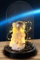 Nasa Ay Üzerinde Astronot Temalı Led Işıklı Pilli Mika Fanus