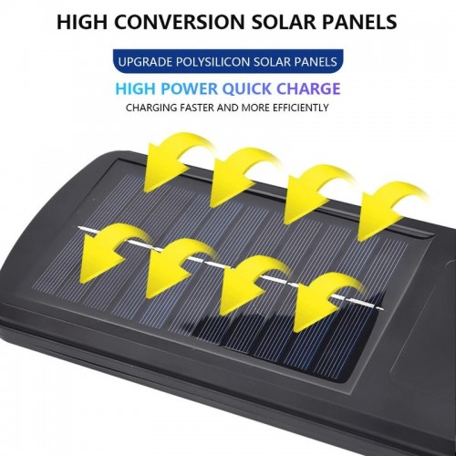 100 Ledli Güneş Enerjili Kumandalı Hareket Sensörlü Solar Dış Mekan Bahçe Lambası