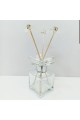 Kristal Koku Şişesi Gümüş Özel Ahşap Kutusunda Hediyelik Bambu Çubuklu Kristal İşlemeli