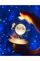 Satürn Cam Küre Satürn Kız Küre Renk Değiştiren Işıklı Dekoratif Cam Küre