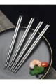 Metal Chopstick 5 Çift  Paslanmaz Çelik Çin Çubuğu Yemek Çubukları 5 Çift