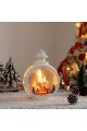 Led Mumlu Noel Babalı Yılbaşı Ağaç Süsü Yeni Yıl Kandili Titreyen Led Mumlu Gold