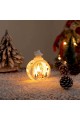 Led Mumlu Noel Babalı Yılbaşı Ağaç Süsü Yeni Yıl Kandili Titreyen Led Mumlu Gold