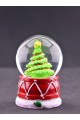 Yılbaşı Süslü Çam Ağacı Temalı Mini Boy Işıklı Kar Küresi 6.5 cm A