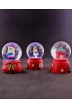 3 Adet Yeni Yıl 2023 Noel Hediyesi Temalı Mini Boy Işıklı Kar Küresi 6,5 cm - 36
