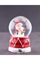 Noel Baba ve Kardan Adam Temalı Mini Boy Işıklı  Yılbaşı Kar Küresi 6.5 cm D