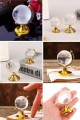 Kristal Orta Boy Cam Dünya Küre Gold Ofis Hediyesi