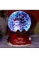 Noel Baba Merry Crs. 2024 Tasarımlı 13 cm Büyük Boy Işıklı Müzikli Kar Küresi