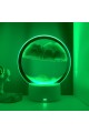 3D Led Işıklı Kum Saati Gece Lambası 7 inç Kum Sanatı Ev Ofis Dekorasyonu Yeşil