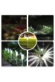 10'lu Metal Gövdeli Beyaz Ledli Solar Güneş Enerjili Bahçe Lambası 