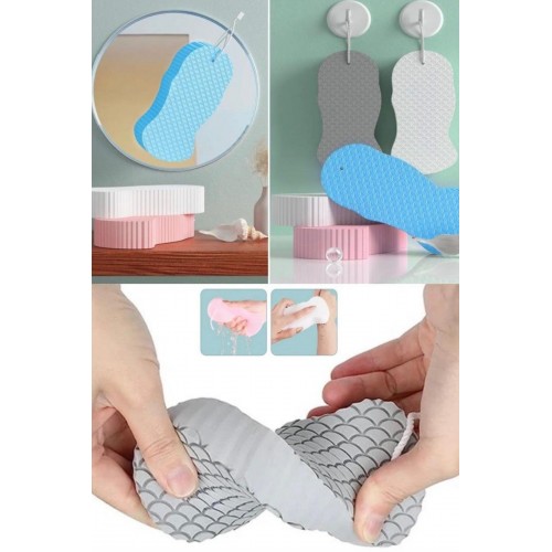 1 Adet Cilt Temizleyici Vucüt Kesesi Ultra Yumuşak Duş Süngeri Karikatür Çocuk Bebek Banyo Süngeri