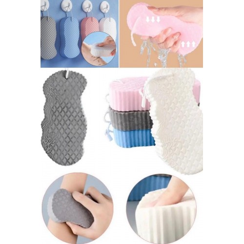 1 Adet Cilt Temizleyici Vucüt Kesesi Ultra Yumuşak Duş Süngeri Karikatür Çocuk Bebek Banyo Süngeri