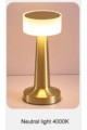 Modern Led Abajur Masa Lambası Dokunmatik 3 Mod Kademeli Şarjlı Dokunm Gold Masa Lambası Orta Kafa