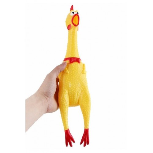 Sesli Horoz Eğlenceli Köpek ve Kediler İçin Sesli Öten Horoz Oyuncak 28 Cm 