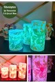 Yılbaşı Noel Temalı 3 lü Set Led Gerçek Mum Kumandalı 9 Renk Yanabilme  ve Animasyonlu Büyük Boy
