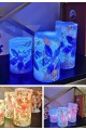 Yılbaşı Noel Temalı 3 lü Set Led Gerçek Mum Kumandalı 9 Renk Yanabilme  ve Animasyonlu Büyük Boy