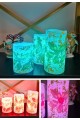 Yılbaşı Noel Temalı 3 lü Set Led Gerçek Mum Kumandalı 9 Renk Yanabilme  ve Animasyonlu Büyük Boy
