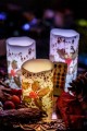 Yılbaşı Noel Temalı 3 lü Set Led Gerçek Mum Kumandalı 9 Renk Yanabilme  ve Animasyonlu Büyük Boy