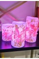 Yılbaşı Noel Temalı 3 lü Set Led Gerçek Mum Kumandalı 9 Renk Yanabilme  ve Animasyonlu Büyük Boy