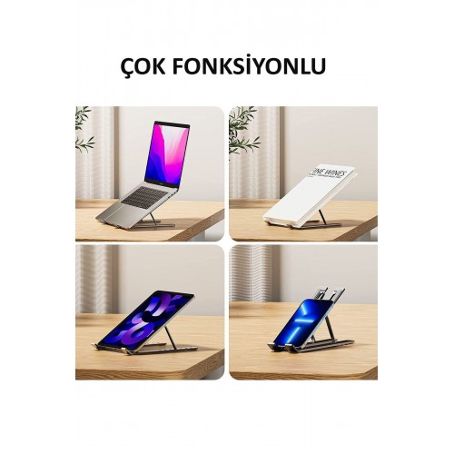 Yeni Nesil Laptop Yükseltici Stand Ayarlanabilir Macbook Notebook 1. Sınıf Paslanmaz  Aleminyum 