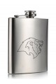 Aslan Temalı 9 Oz Paslanmaz Çelik Cep Matarası 266 Ml içki Viski Konyak Alkol Matarası