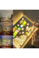 Orta Boy 20 X 20 cm Neon Mesaj Panosu Led Işıklı Yazı Çizim Tahtası Standlı 7 Keçeli Kalemli