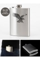 Kartal Temalı 9 Oz Paslanmaz Çelik Cep Matarası 266 Ml içki Viski Konyak Alkol Matarası