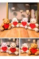 4 Adet Mini Lüx Ayıcık Kalpli Love Yazılı Hediyelik Ayıcık 11 cm x 9 cm