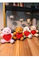 4 Adet Mini Lüx Ayıcık Kalpli Love Yazılı Hediyelik Ayıcık 11 cm x 9 cm