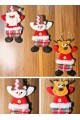 3 Adet Yılbaşı Çam Ağacı Süsü Peluş Tekstil Örme Orta Boy 17 cm x 11 cm