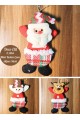 3 Adet Yılbaşı Çam Ağacı Süsü Peluş Tekstil Örme Orta Boy 17 cm x 11 cm