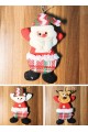 3 Adet Yılbaşı Çam Ağacı Süsü Peluş Tekstil Örme Orta Boy 17 cm x 11 cm