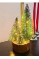 Büyük Boy Led Işıklı Nevada Çam Ağaçları 4 lü Set Büyük Meşe Kütüklü Led Işıklı 22 Cm Boy