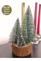 Büyük Boy Led Işıklı Nevada Çam Ağaçları 4 lü Set Büyük Meşe Kütüklü Led Işıklı 22 Cm Boy
