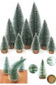 9 Adet Nevada Mini Çam Ağacı Uçlarına Kar Yağmış Karlı Yılbaşı Hediyesi  15-12-8  cm