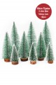 9 Adet Nevada Mini Çam Ağacı Uçlarına Kar Yağmış Karlı Yılbaşı Hediyesi  15-12-8  cm