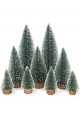 9 Adet Nevada Mini Çam Ağacı Uçlarına Kar Yağmış Karlı Yılbaşı Hediyesi  15-12-8  cm