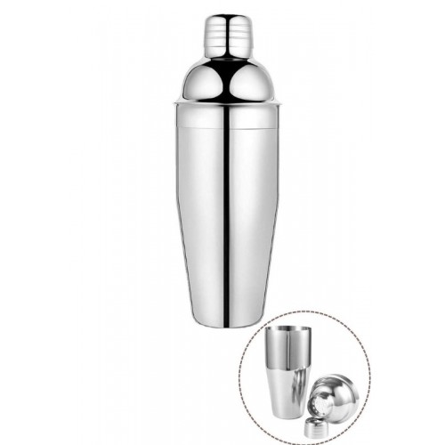 750 ml Büyük Boy Shaker Kokteyl Hazırlama Kabı Bardağı Kokteyl Karıştırıcı Komple Çelik 