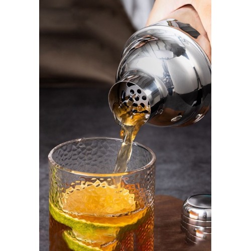 500 ml Shaker Kokteyl Hazırlama Kabı Bardağı Kokteyl Karıştırıcı Komple Çelik 