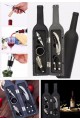 5 Parça Çelik Şişe Açacağı Seti Dekoratif Kılıf ile Şık Hediye Seti , Wine Opener Gift Set