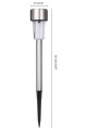 10'li Metal Gövdeli Beyaz Ledli Solar Güneş Enerjili Bahçe Lambası 30 cm Saplama