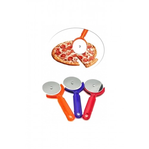 2 adet  Pizza Dilimleyici Hamur Kesici Rulet Plastik Saplı Pizza Kesici Paslanmaz Çelik Yuvarlak